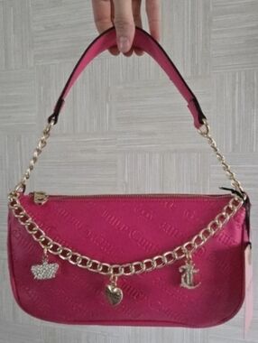 NWT Juicy Couture Pink Flash Shoulder Bag Charms